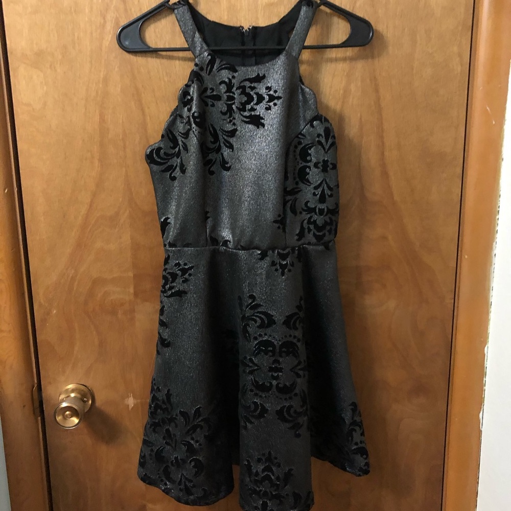 Silver/Black Homecoming Dress